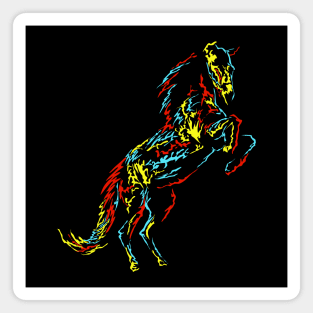 horse abstract colorful Magnet